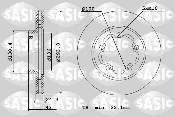 Sasic 9004827J - Bremžu diski autodraugiem.lv