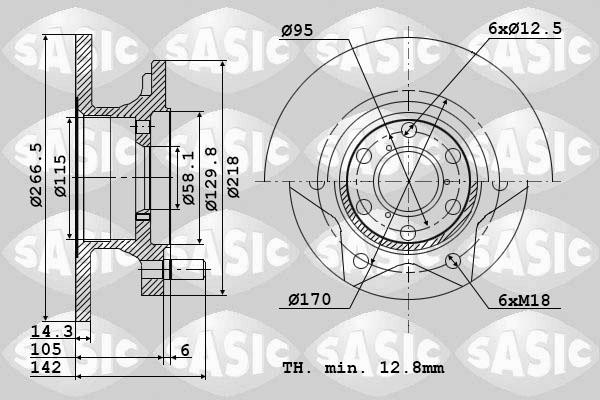 Sasic 9004293J - Bremžu diski autodraugiem.lv