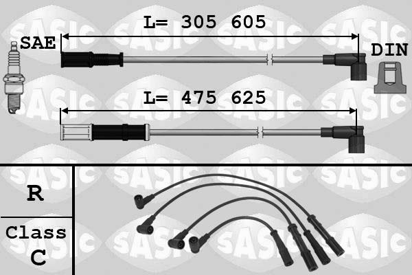 Sasic 9286014 - Augstsprieguma vadu komplekts autodraugiem.lv