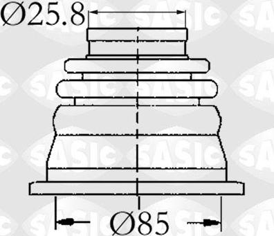 Sasic 4003408 - Putekļusargs, Piedziņas vārpsta autodraugiem.lv