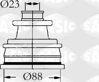 Sasic 4003429 - Putekļusargs, Piedziņas vārpsta autodraugiem.lv