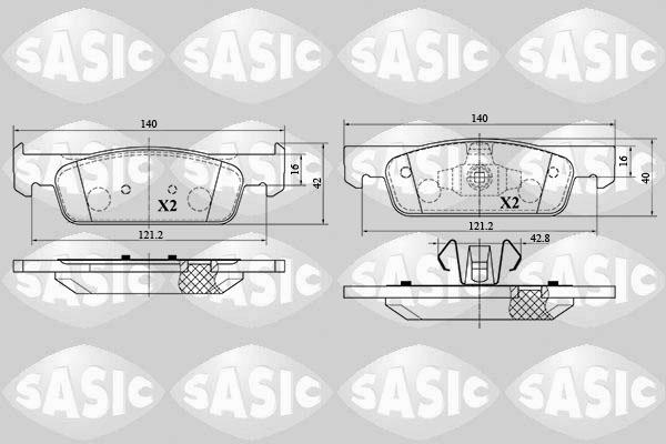 Sasic 6214029 - Bremžu uzliku kompl., Disku bremzes autodraugiem.lv