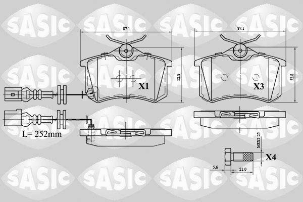 Sasic 6216077 - Bremžu uzliku kompl., Disku bremzes autodraugiem.lv