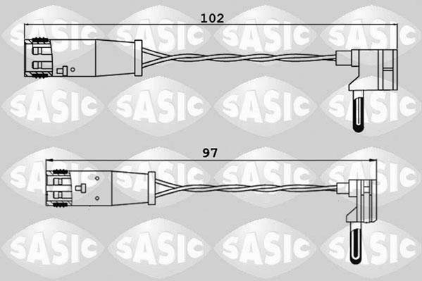 Sasic 6236033 - Indikators, Bremžu uzliku nodilums autodraugiem.lv