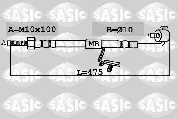 Sasic SBH6320 - Bremžu šļūtene autodraugiem.lv