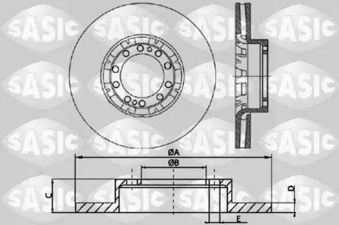 Sasic T611002 - Bremžu diski autodraugiem.lv