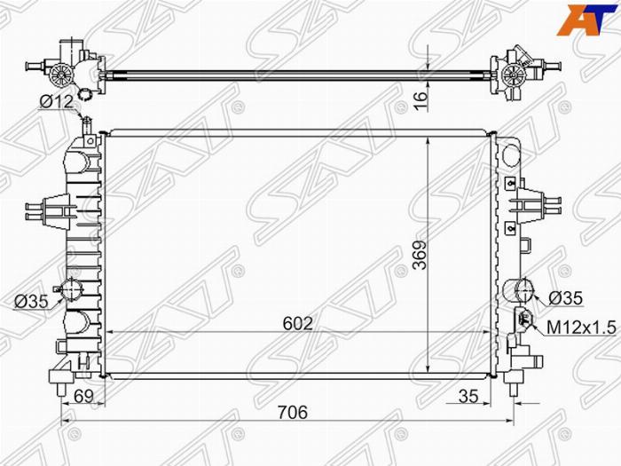 SAT SG-OP0006-04-1-MT - Radiators, Motora dzesēšanas sistēma autodraugiem.lv