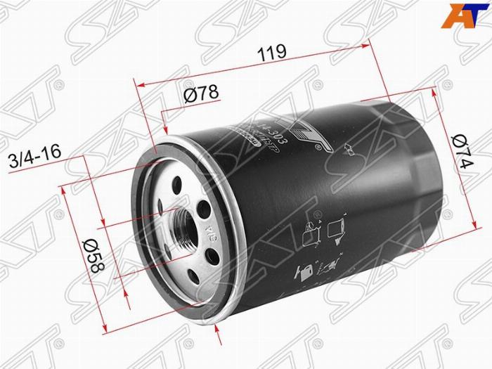 SAT ST-YF09-14-303 - Eļļas filtrs autodraugiem.lv