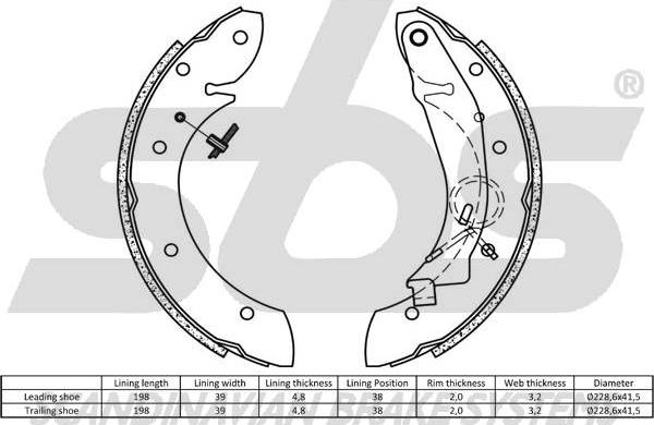 SBS 18492719598 - Bremžu loku komplekts autodraugiem.lv