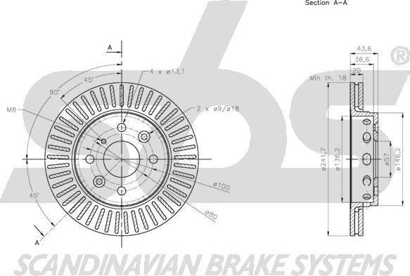 SBS 1815203501 - Bremžu diski autodraugiem.lv