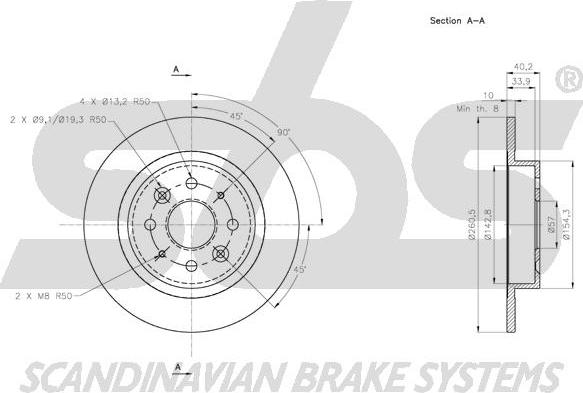 SBS 1815203508 - Bremžu diski autodraugiem.lv