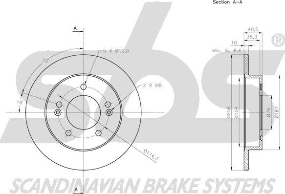 SBS 1815313533 - Bremžu diski autodraugiem.lv