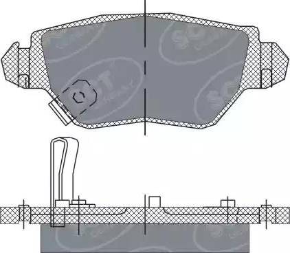 SCT-MANNOL SP 242 PR - Bremžu uzliku kompl., Disku bremzes autodraugiem.lv