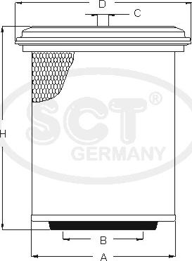 SCT-MANNOL SB 3231 - Gaisa filtrs autodraugiem.lv