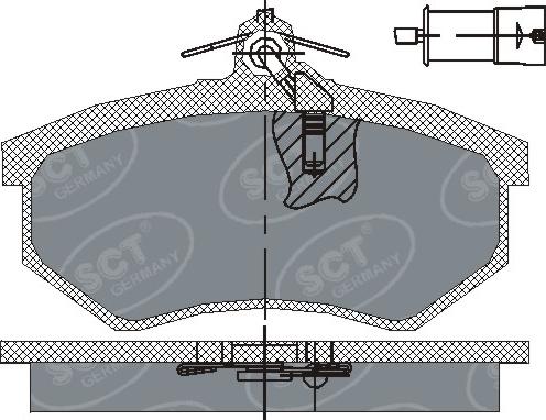 SCT-MANNOL SP 199 PR - Bremžu uzliku kompl., Disku bremzes autodraugiem.lv