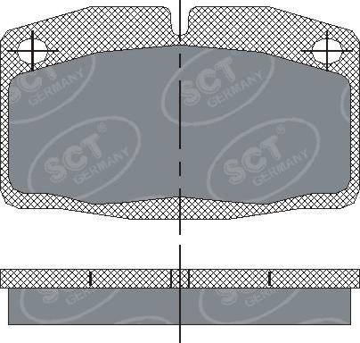 SCT-MANNOL SP 105 PR - Bremžu uzliku kompl., Disku bremzes autodraugiem.lv