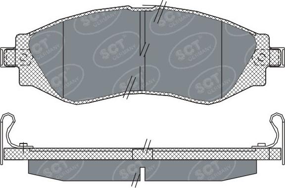 SCT-MANNOL SP310 - Bremžu uzliku kompl., Disku bremzes autodraugiem.lv