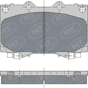 SCT-MANNOL SP 270 PR - Bremžu uzliku kompl., Disku bremzes autodraugiem.lv