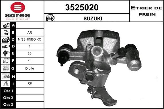 Sera 3525020 - Bremžu suports autodraugiem.lv