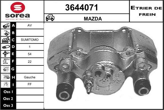 Sera 3644071 - Bremžu suports autodraugiem.lv