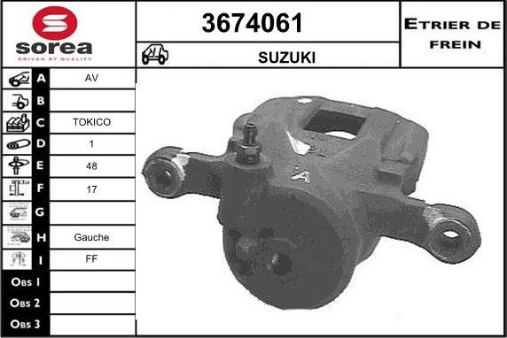 Sera 3674061 - Bremžu suports autodraugiem.lv