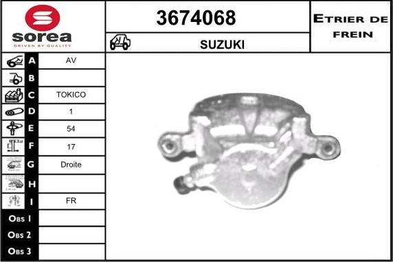 Sera 3674068 - Bremžu suports autodraugiem.lv