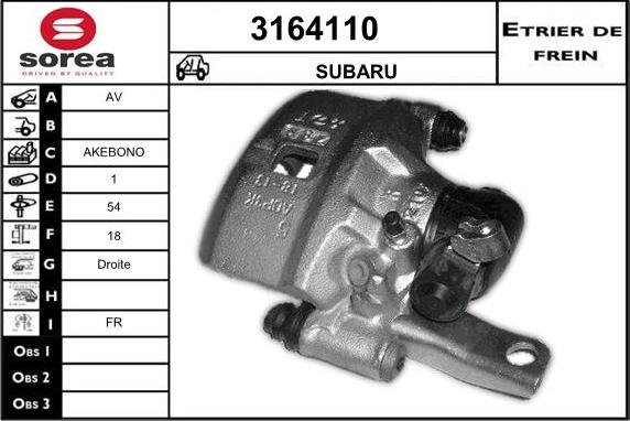 Sera 3164110 - Bremžu suports autodraugiem.lv