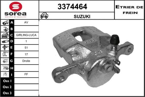 Sera 3374464 - Bremžu suports autodraugiem.lv