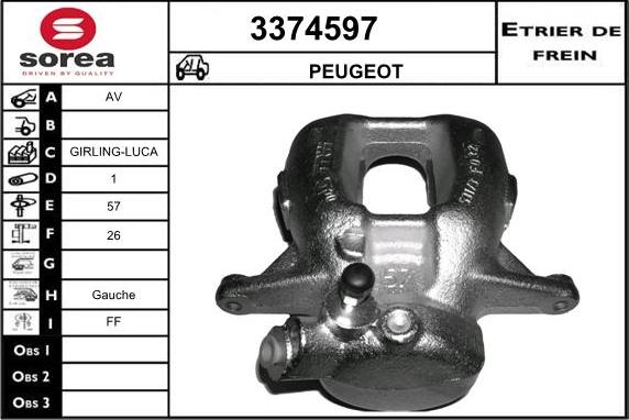 Sera 3374597 - Bremžu suports autodraugiem.lv