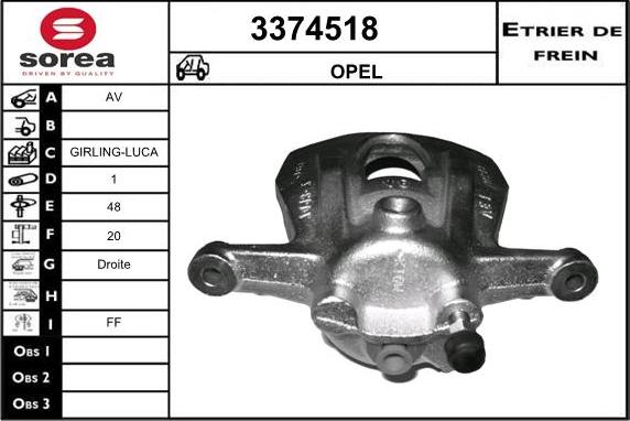 Sera 3374518 - Bremžu suports autodraugiem.lv