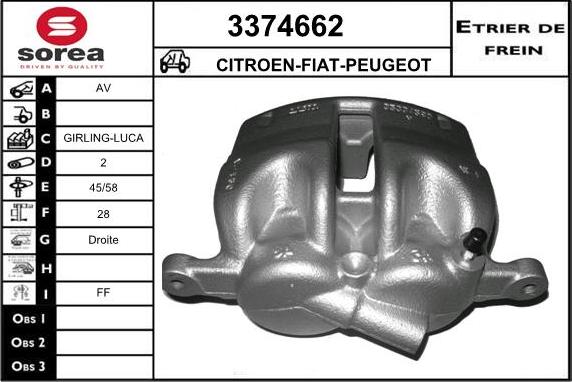 Sera 3374662 - Bremžu suports autodraugiem.lv