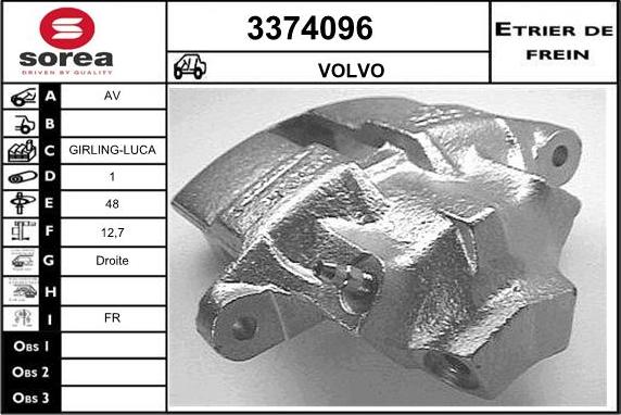 Sera 3374096 - Bremžu suports autodraugiem.lv