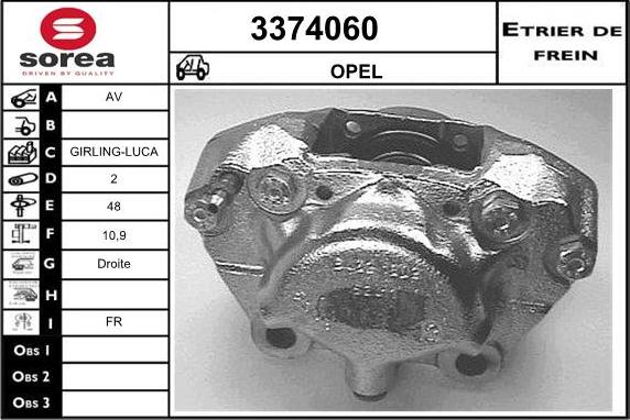 Sera 3374060 - Bremžu suports autodraugiem.lv