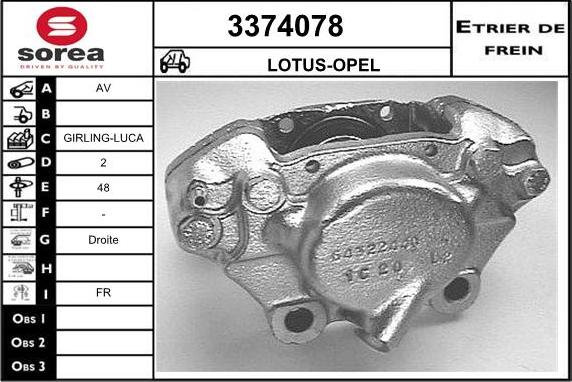 Sera 3374078 - Bremžu suports autodraugiem.lv