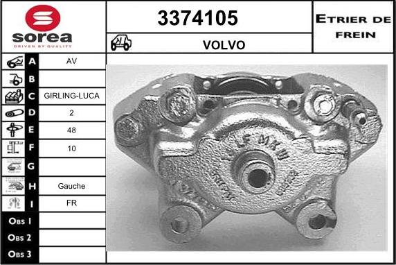 Sera 3374105 - Bremžu suports autodraugiem.lv