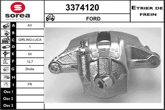 Sera 3374120 - Bremžu suports autodraugiem.lv