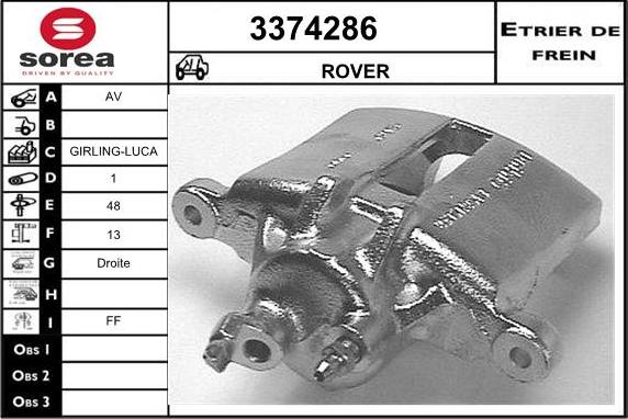 Sera 3374286 - Bremžu suports autodraugiem.lv