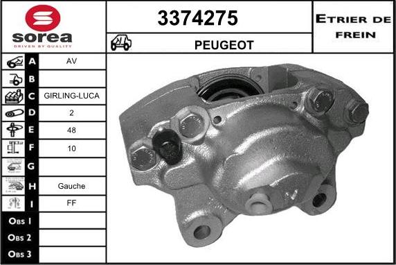 Sera 3374275 - Bremžu suports autodraugiem.lv