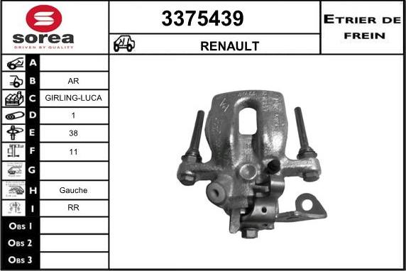 Sera 3375439 - Bremžu suports autodraugiem.lv