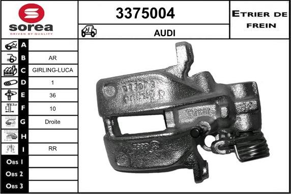 Sera 3375004 - Bremžu suports autodraugiem.lv