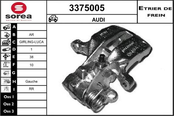 Sera 3375005 - Bremžu suports autodraugiem.lv