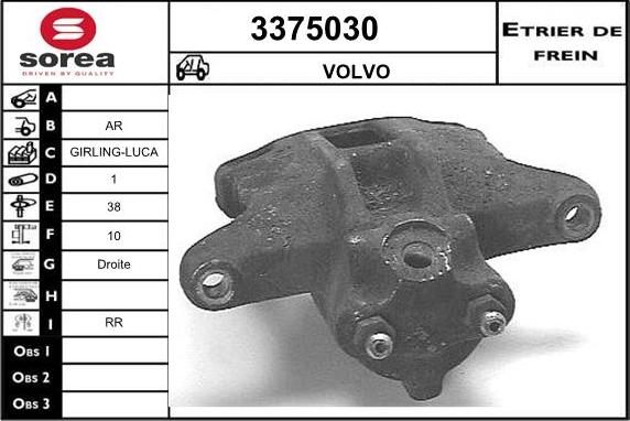 Sera 3375030 - Bremžu suports autodraugiem.lv