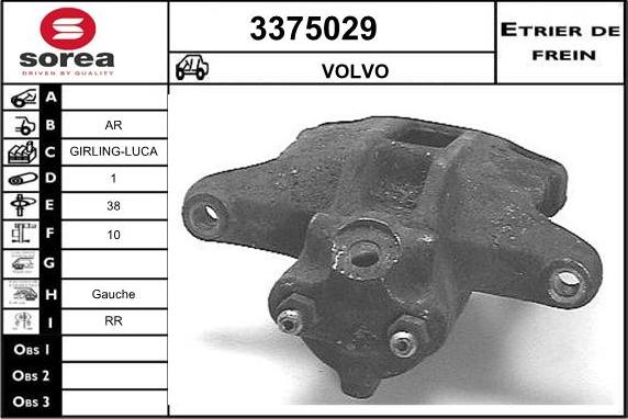 Sera 3375029 - Bremžu suports autodraugiem.lv