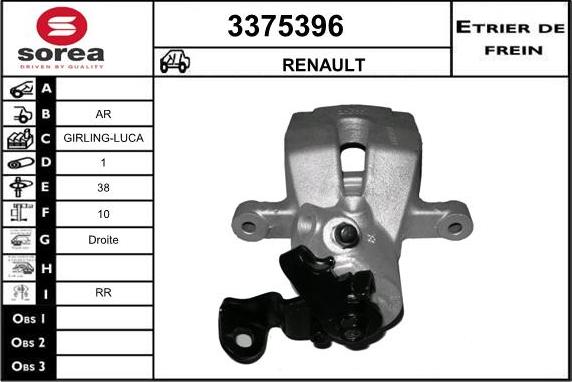 Sera 3375396 - Bremžu suports autodraugiem.lv