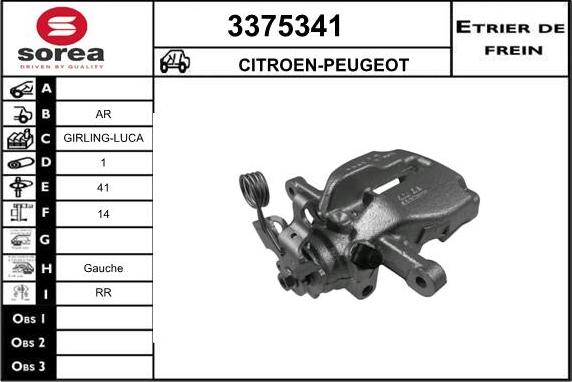 Sera 3375341 - Bremžu suports autodraugiem.lv