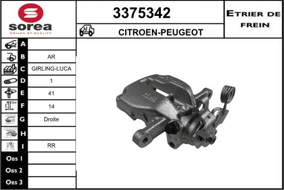 Sera 3375342 - Bremžu suports autodraugiem.lv