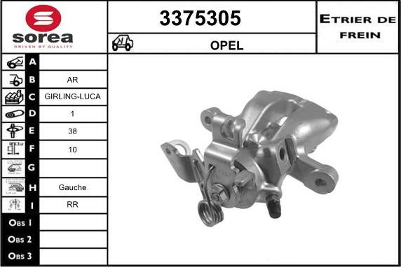 Sera 3375305 - Bremžu suports autodraugiem.lv