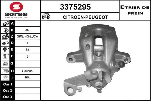 Sera 3375295 - Bremžu suports autodraugiem.lv