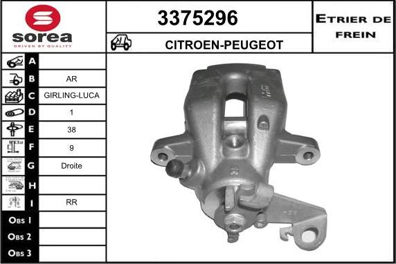 Sera 3375296 - Bremžu suports autodraugiem.lv