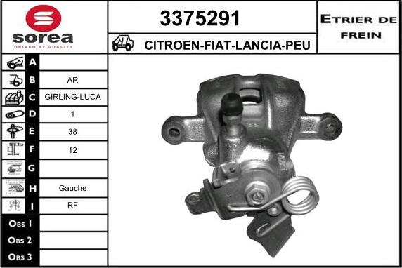 Sera 3375291 - Bremžu suports autodraugiem.lv